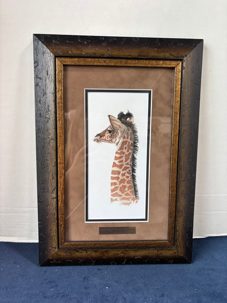 Framed Giraffe Print By Sherry Steele