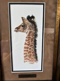 Framed Giraffe Print By Sherry Steele