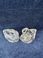 Glass Swan Salt And Pepper Shaker Set