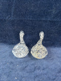 Glass Swan Salt And Pepper Shaker Set