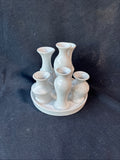 White Multiple Mini 6-Bud Vase Tray