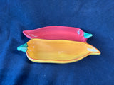 Clay Art Salsa Double Pepper Serving Bowl