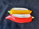 Clay Art Salsa Double Pepper Serving Bowl