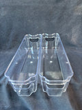 3-Piece Lot Of Clear Kitchen Storage Organizers
