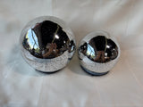 Lot Of 2 Mercury Glass Light Up Decorative Spheres