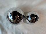 Lot Of 2 Mercury Glass Light Up Decorative Spheres