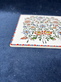 Wall Hanging Floral Ceramic Tile *Read Description*