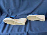 Sahara Women’s Size 8 M Navy/White Slip On Wedge (J) *Read Description*