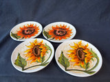Lot Of 4 Maxcera Floral Appetizer Platesl