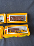 Lot Of 4 Cox HO Scale Electric Trains/Automobile In Boxes (C)