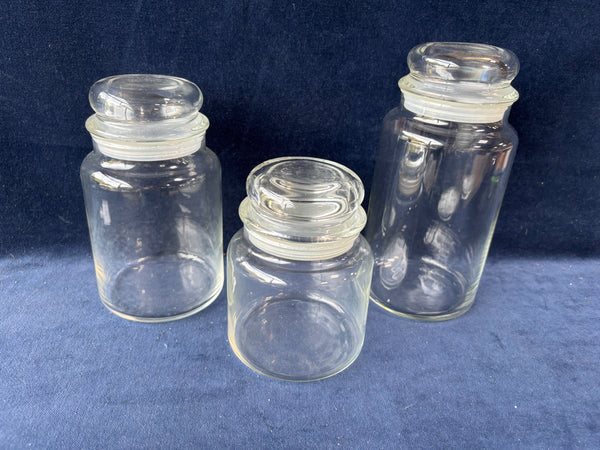 Set Of 3 Glass Storage Containers