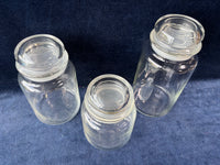 Set Of 3 Glass Storage Containers