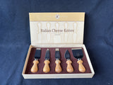 Set of 5 Italian Cheese Knives W/ Beechwood Handles Williams Sonoma