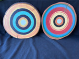 Pair Of Decorative Wall Hanging Bullseye Plaques