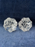 Pair Of Glass Tapered Candle Holders