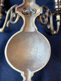 Pair Of Solid Brass 2 Arm Candle Holder Wall Mounted Sconces