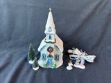 Dept. 56 “Church Of Peace” Set Of 5, Light Works