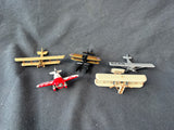 Lot Of 5 Hallmark Plane Keepsake Ornaments (A)