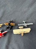 Lot Of 5 Hallmark Plane Keepsake Ornaments (A)