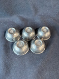 Set Of 5 Metal Salt Cellars