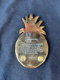 Brass Pineapple Hospitality Wall Decor Plaque 1984