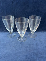 Set Of 3 Fostoria Footed Glasses