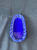PRIMO'GI Cobalt Blue Ceramic Basket Woven Made in Italy