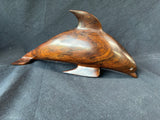 Heavy Hand Carved Dolphin Figurine