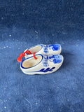 Delft Blue Pottery Pair of Miniature Mini Shoes Holland Netherlands