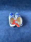 Delft Blue Pottery Pair of Miniature Mini Shoes Holland Netherlands