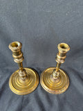 Pair Of Baldwin Brass Candlestick Holders (One is slightly shorter than the other)