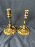 Pair Of Baldwin Brass Candlestick Holders (One is slightly shorter than the other)