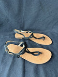 Merona Women’s Size 8 Black Flat Sandals (CC)