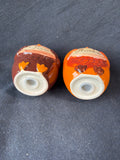 Pair Of Give Thanks Owl Salt & Pepper Shaker Set