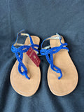 Merona Women’s Size 8 Colbalt Blue Flat Sandals, Tag Still Attached (DD) *Read Description*