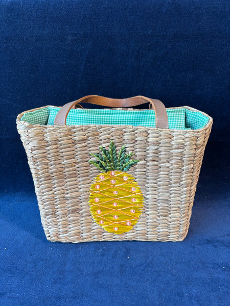 Straw Pineapple Shoulder Bag