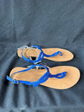 Merona Women’s Size 8 Colbalt Blue Flat Sandals, Tag Still Attached (DD) *Read Description*