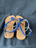 Merona Women’s Size 8 Colbalt Blue Flat Sandals, Tag Still Attached (DD) *Read Description*