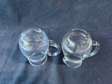 Lot Of 2 Small Clear Glass Water Pitchers