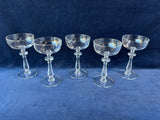 Set Of 5 Champagne Sherbet Glasses (2 Sets Available, Priced Individually)