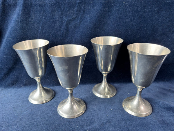 Set Of 4 Kirk Stieff Pewter Water Goblets (2 Sets Available, Priced Individually) *Read Description*