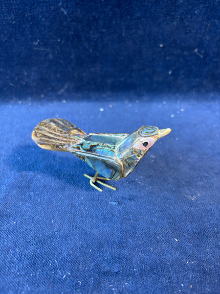Abalone Shell Opalescent Bird Figurine *Read Description*