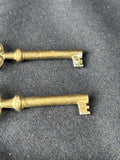 Lot Of 3 Brass Skeleton Keys