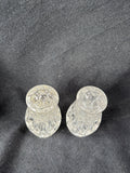 Gorham Full Lead Clear Crystal Salt and Pepper Shakers Set