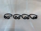 Set Of 4 Knotted Metal Napkin Rings
