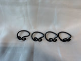 Set Of 4 Knotted Metal Napkin Rings