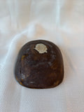 Williamsburg Restoration Stoneware Pottery Yellow And Brown Dish (A)