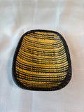 Williamsburg Restoration Stoneware Pottery Yellow And Brown Dish (B)