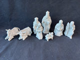 Fitz & Floyd Style White Porcelain 8-Piece Nativity Set