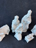 Fitz & Floyd Style White Porcelain 8-Piece Nativity Set